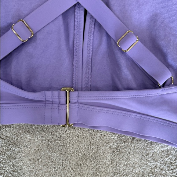 Purple Swimsuit Bikini Top Crisscross Back 3X - Picture 3 of 6